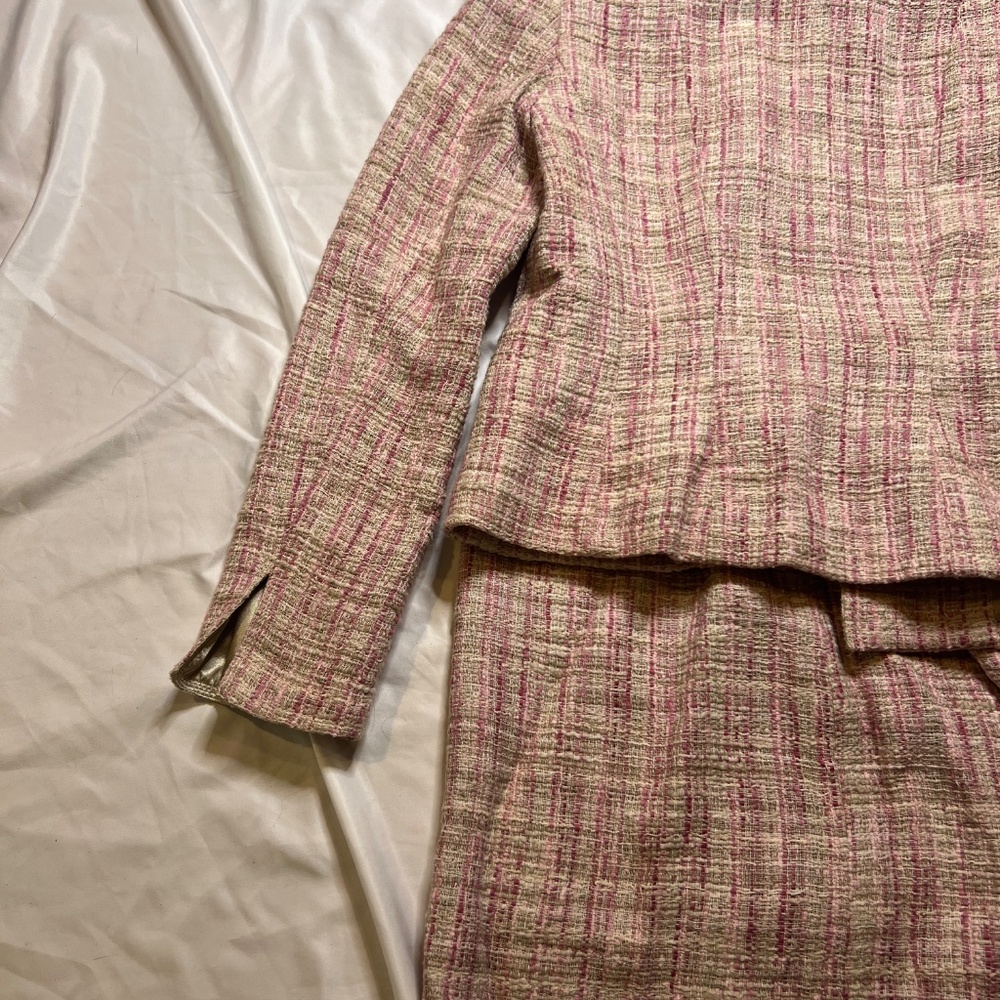 Pink tweed blazer set - Picture 4 of 5